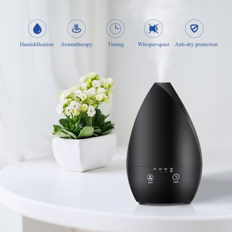 Accueil Humidificateur d'air à ultrasons portable Diffuseur d'huile essentielle avec lumière nocturne pour chambre