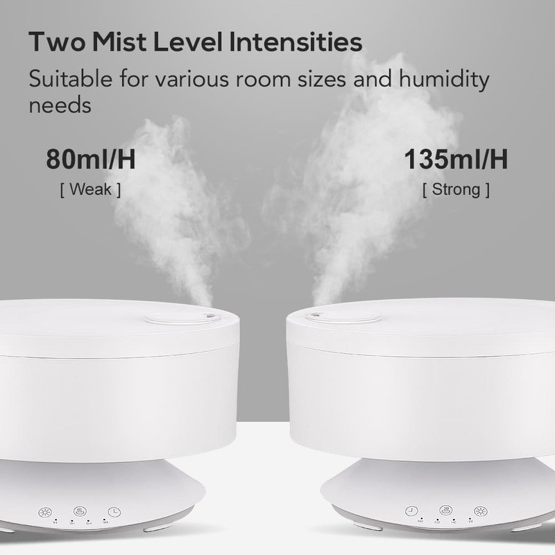 Diffuseur d'arôme de brouillard Humidificateur d'air à commande à distance avec lumière LED 7 couleurs