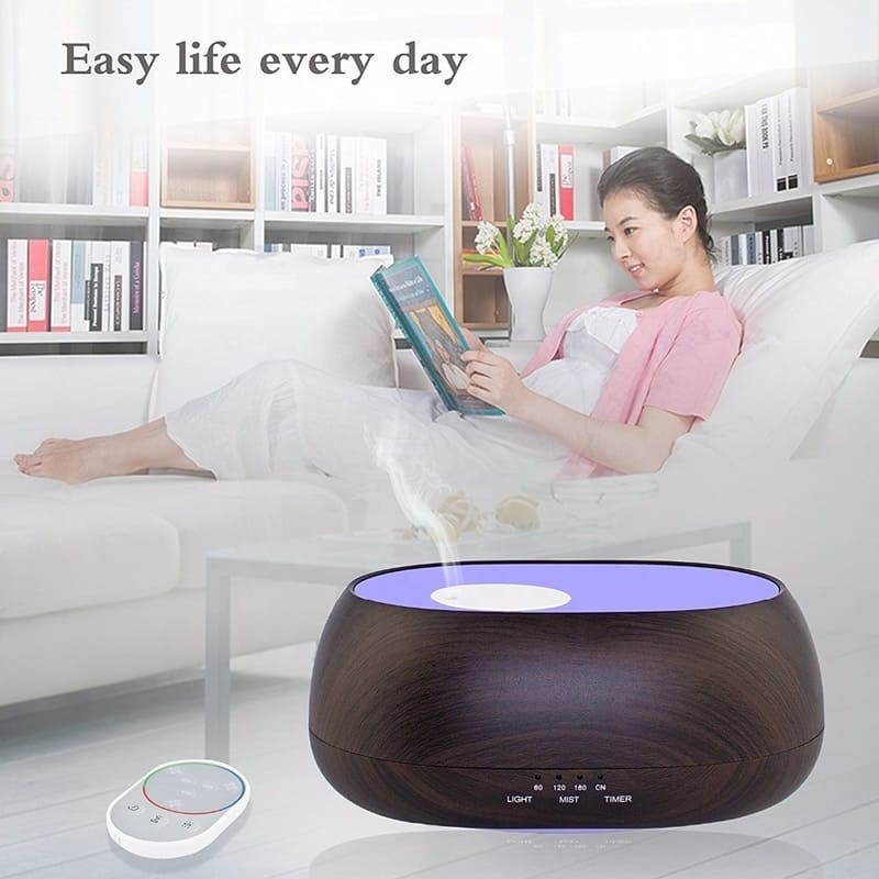 Diffuseur d'arômes portable 500 ml Diffuseur d'huile essentielle d'aromathérapie par ultrasons avec télécommande