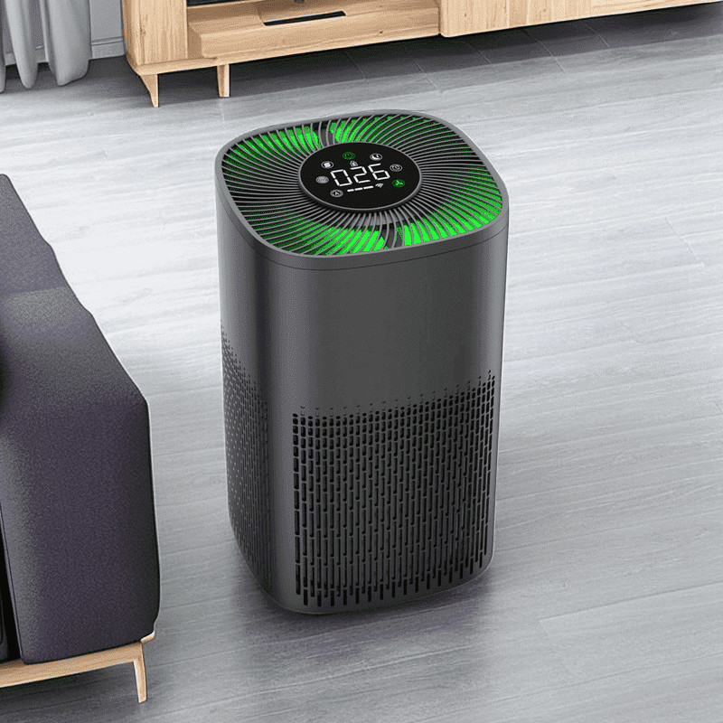 Purificateur d'air HEPA pour bureau WiFi avec lumière tricolore LED