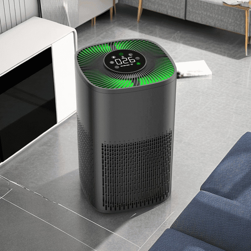 Purificateur d'air intelligent avec écran PM2.5 et lumière tricolore LED