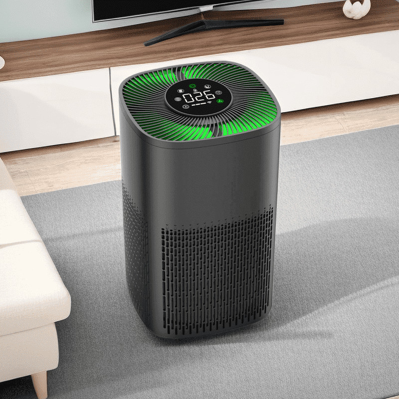 Purificateur d'air intelligent avec écran PM2.5 et lumière tricolore LED