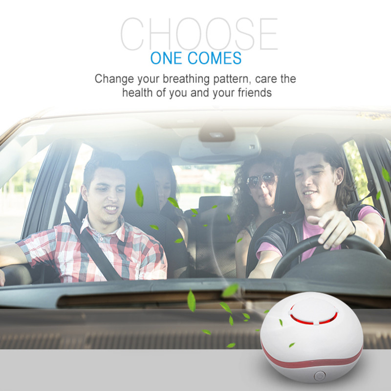 Diffuseur de charge USB portable 7 couleurs Lumières à ultrasons Aromathérapie aérienne Diffuseur d'huile essentielle sans eau